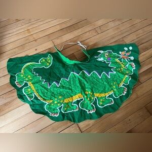 Vintage handmade dragon‎ green cape Halloween costume dress up play imagination